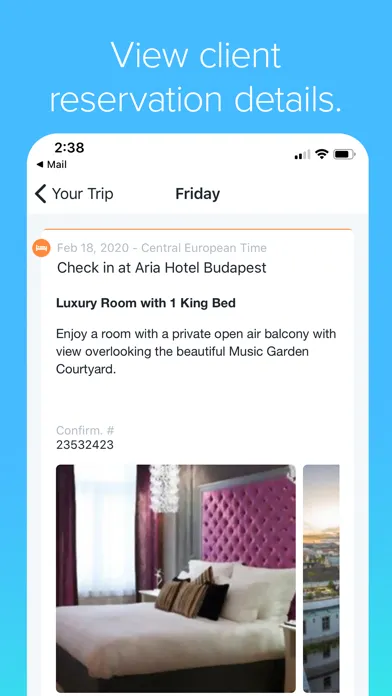 Travefy Pro: View Client Trips سکرین شاٹس