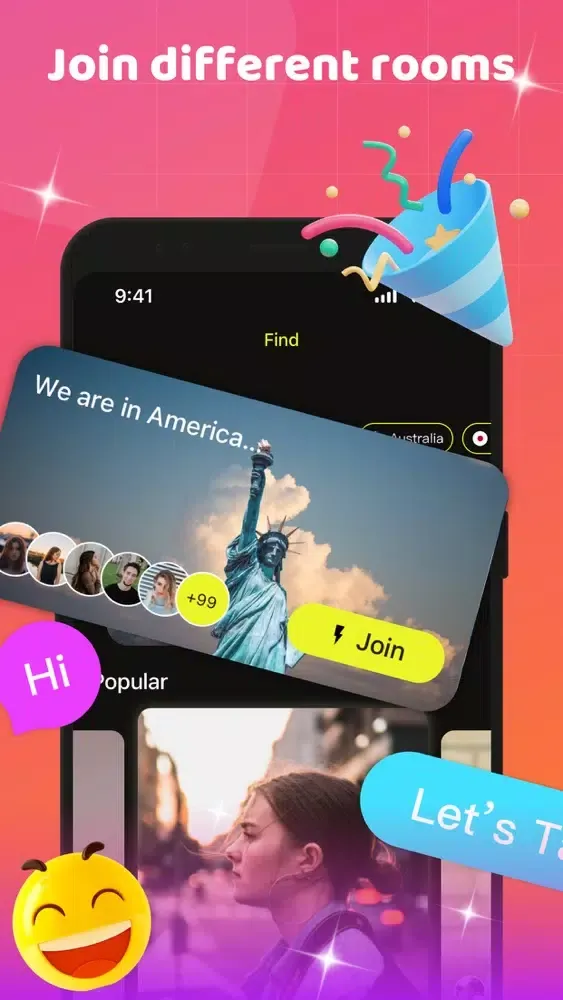 Capturas de pantalla de GoChat - 18+ live video chat