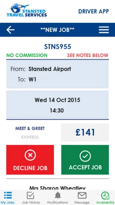 Stansted Driver App スクリーンショット