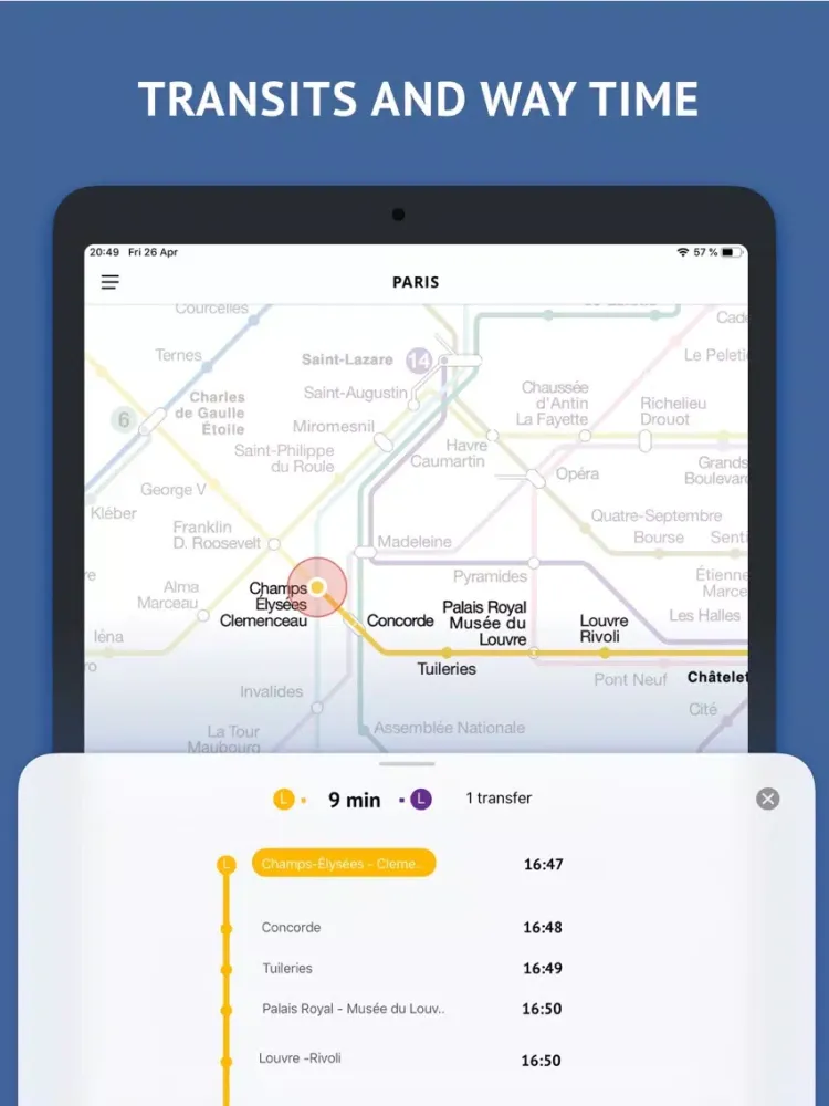 Metro Navigation: Trip Planner iPad 应用截图
