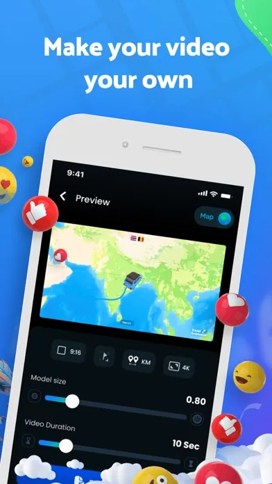 ภาพหน้าจอของ TravelAnimator: Journey Route