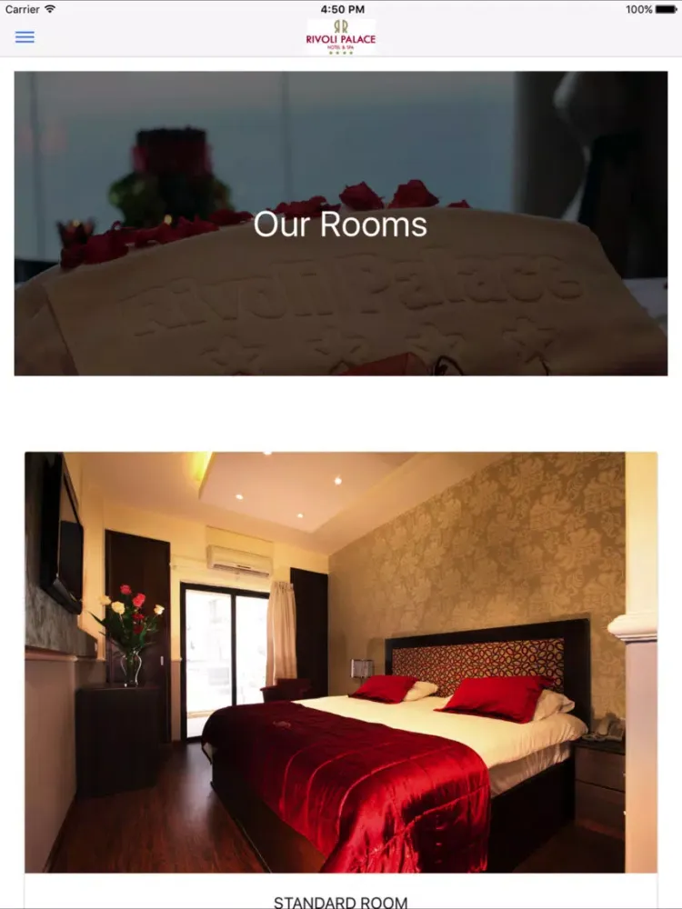 Rivoli Palace Hotel iPad  Screenshots