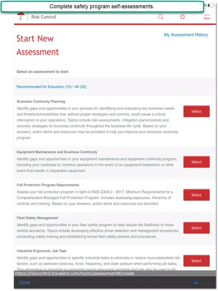 Risk Toolworks® iPad  স্ক্রিনশট