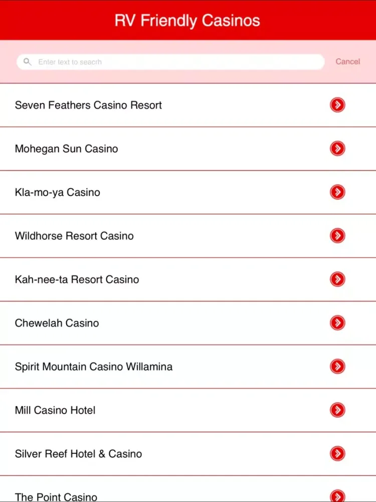 RV Friendly Casinos iPad  스크린샷