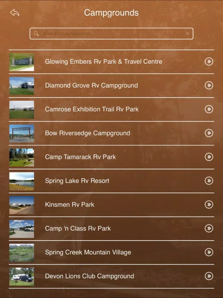 تصاویر Alberta Campgrounds Guide iPad 