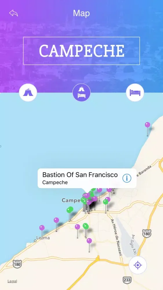 Screenshot di Campeche Travel Guide