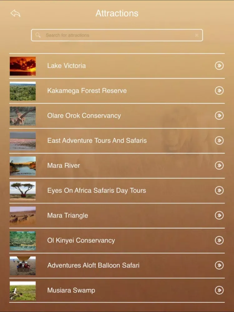 Masai Mara National Reserve Tourism Guide iPad 應用截圖