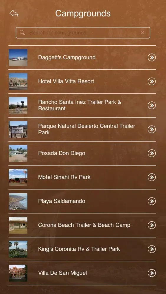 Ảnh chụp màn hình của Mexico Campgrounds & RV Parks