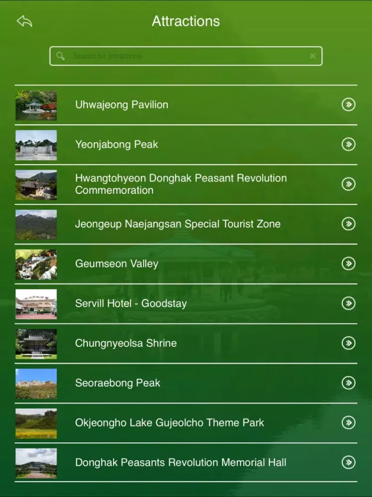Zrzuty ekranu Naejangsan National Park Travel Guide iPad 