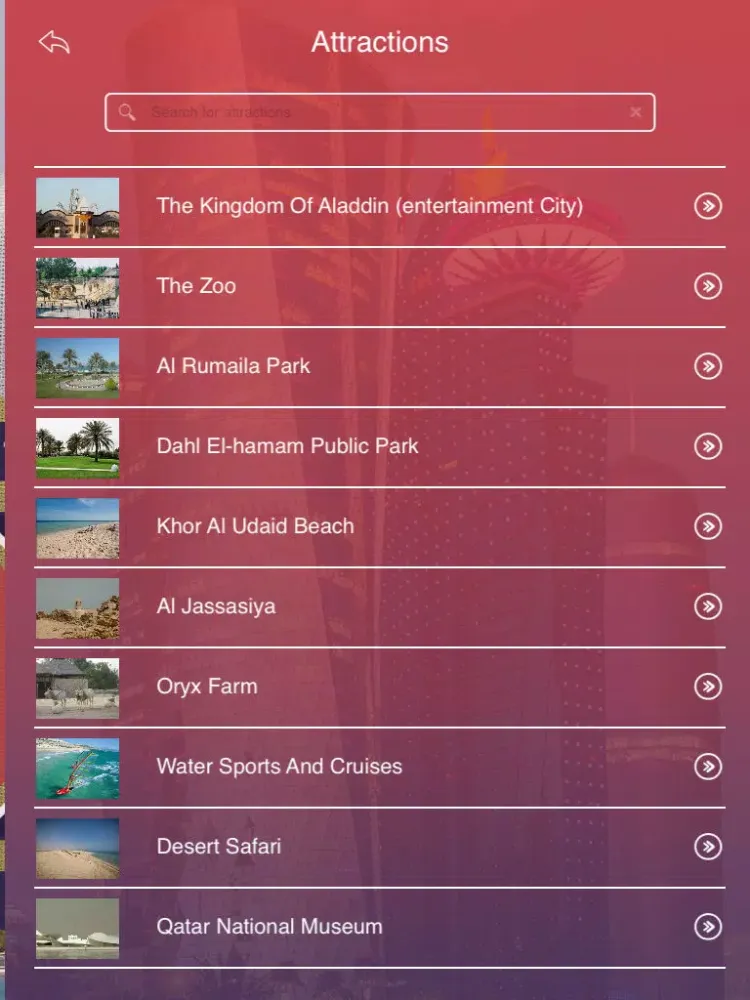 تصاویر Qatar Tourist Guide iPad 