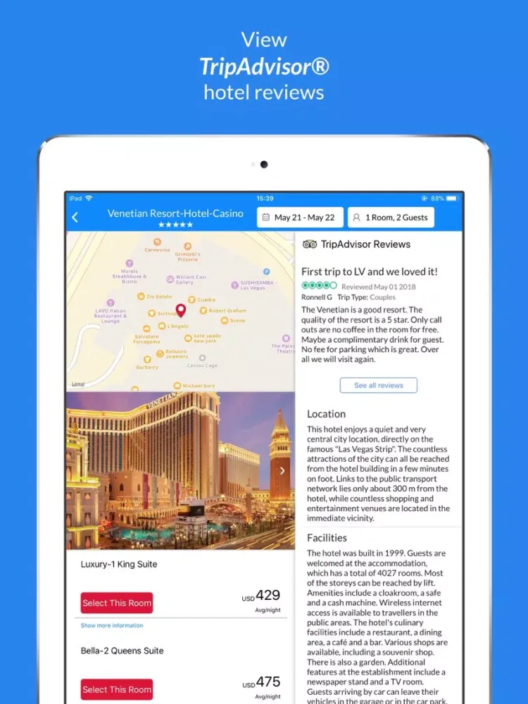 Zrzuty ekranu Last Minute Travel Deals iPad 