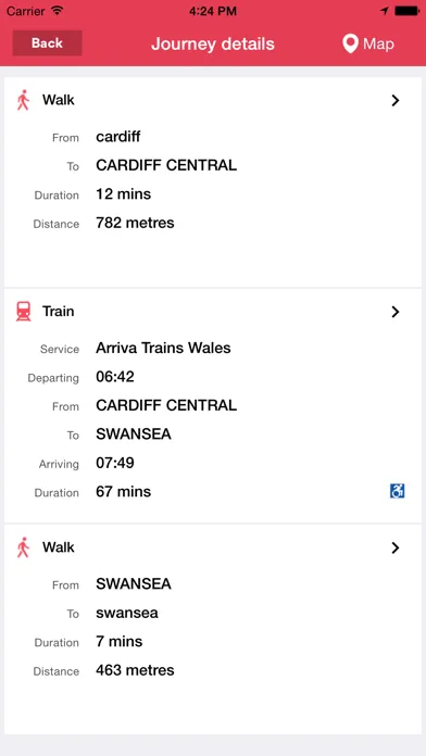 Traveline Cymru Ekran Görüntüleri