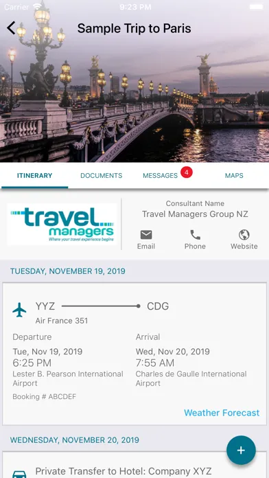 Zrzuty ekranu Travel Managers New Zealand