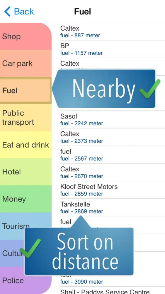 Captures d'écran de Capetown Travelmapp
