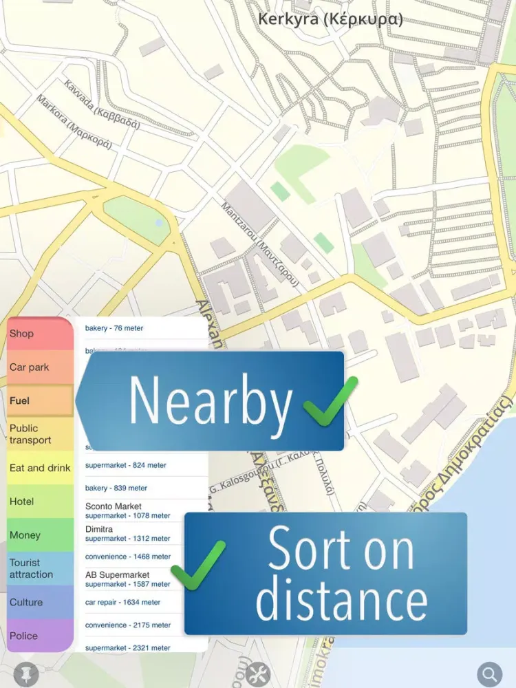 Capturas de pantalla de Corfu Travelmapp iPad 