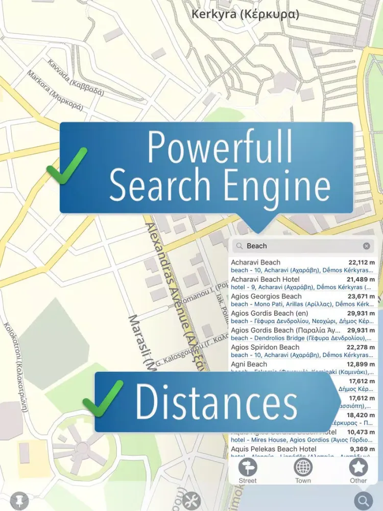 Capturas de pantalla de Corfu Travelmapp iPad 