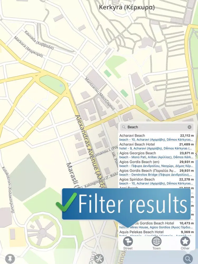 Capturas de pantalla de Corfu Travelmapp iPad 
