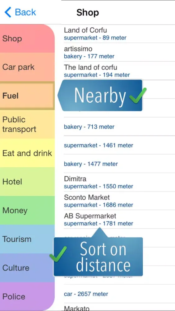 Capturas de pantalla de Corfu Travelmapp