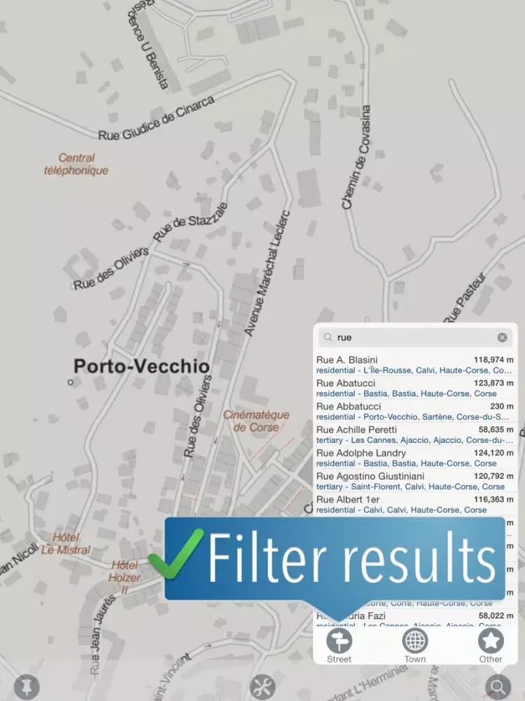 Скриншоты Corsica Travelmapp iPad 
