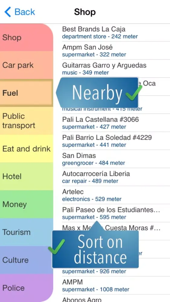 Costa Rica Travelmapp Screenshots