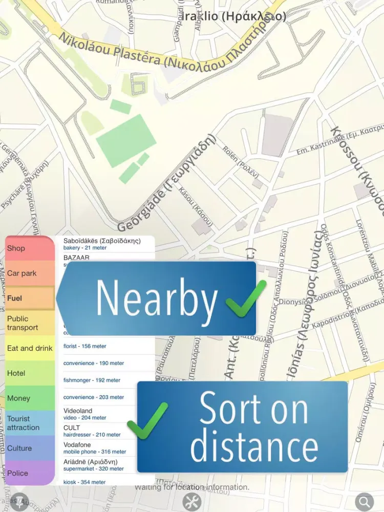 Crete Travelmapp iPad  スクリーンショット