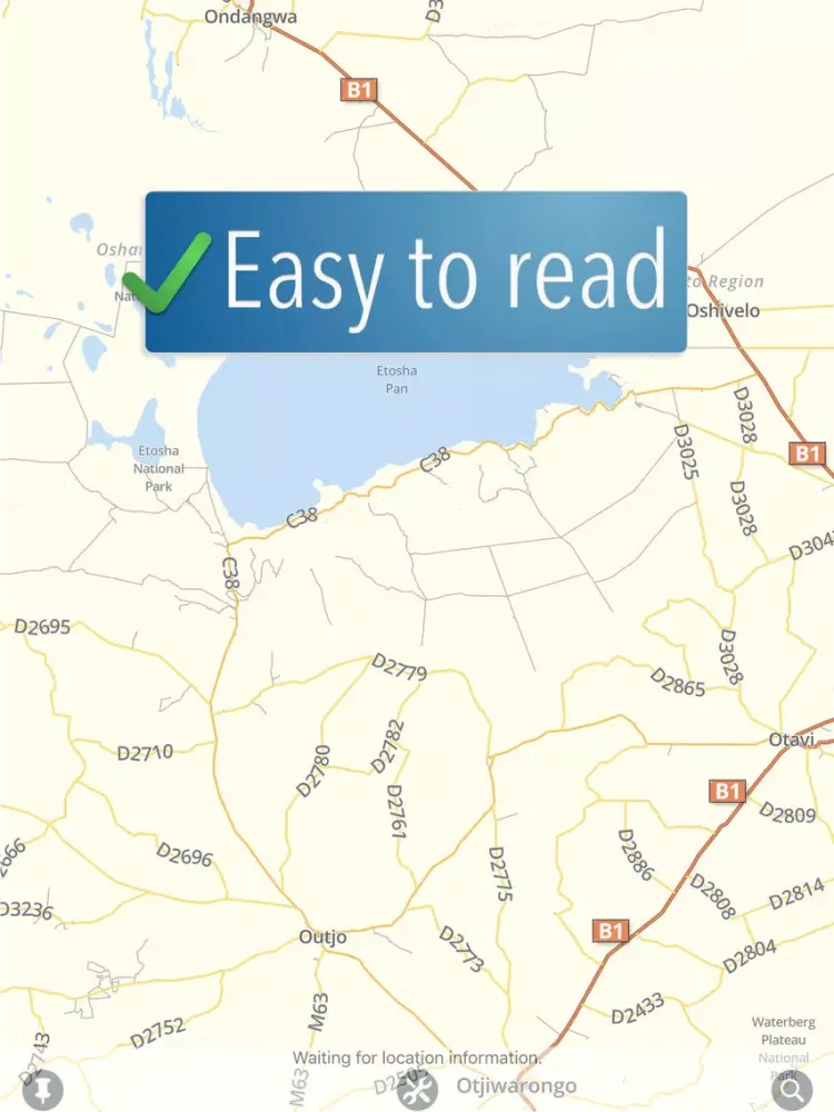 Скриншоты Etosha Travelmapp iPad 