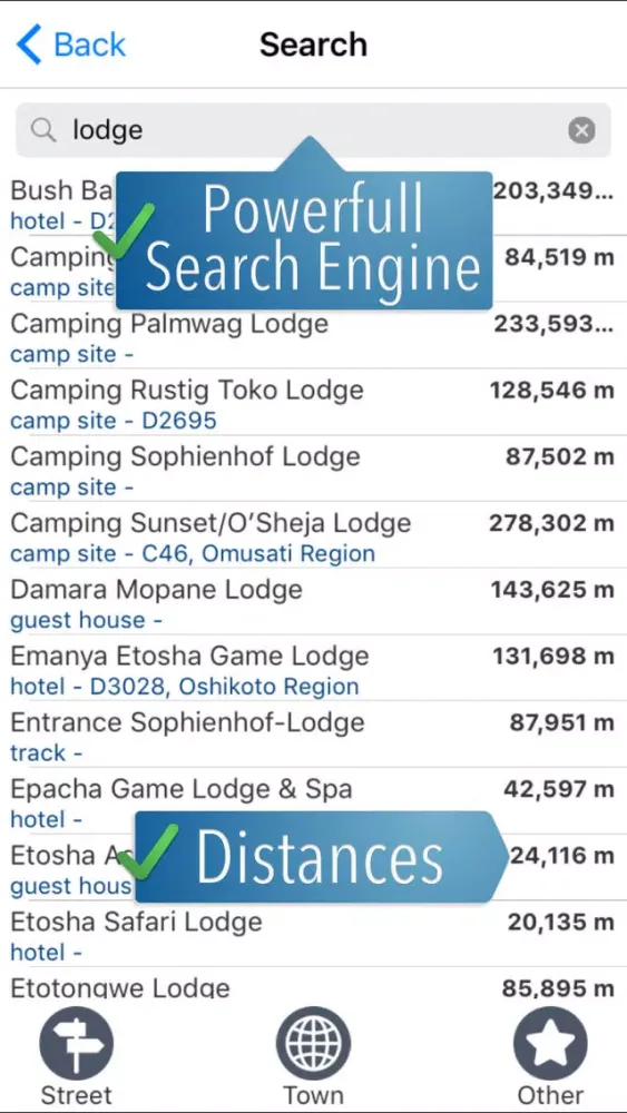 Скриншоты Etosha Travelmapp