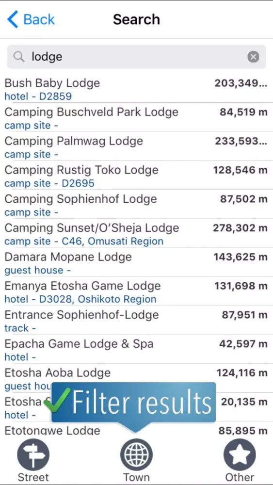 Скриншоты Etosha Travelmapp