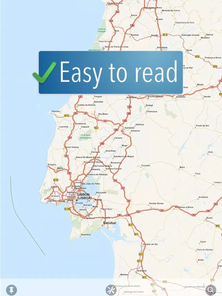 Tangkapan layar Portugal Travelmapp iPad 