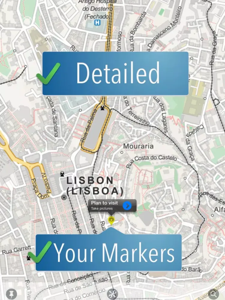Tangkapan layar Portugal Travelmapp iPad 