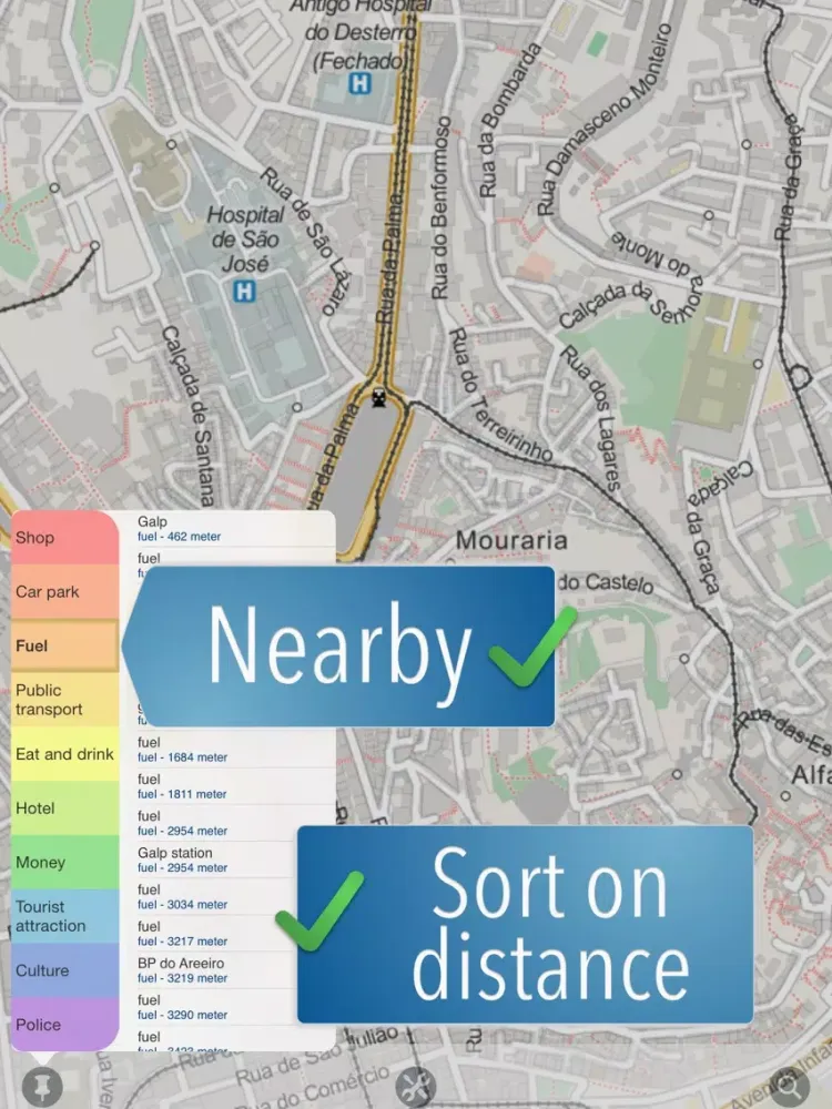Tangkapan layar Portugal Travelmapp iPad 