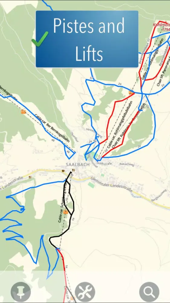 Capturas de pantalla de Saalbach-Hinterglemm Ski Map