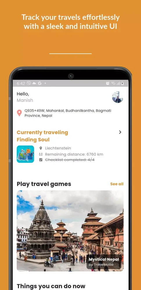 Screenshot di TravelMotto