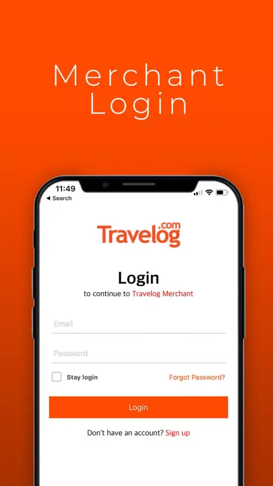 Ảnh chụp màn hình của Travelog Merchant