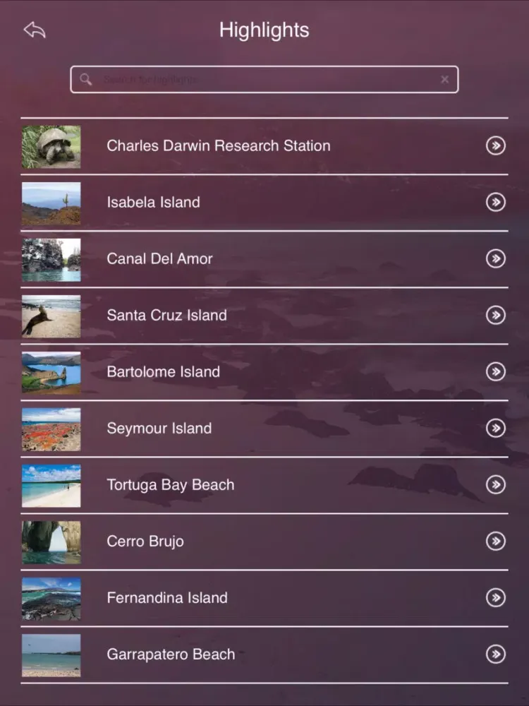Captures d'écran de Galapagos Island Travel Guide iPad 