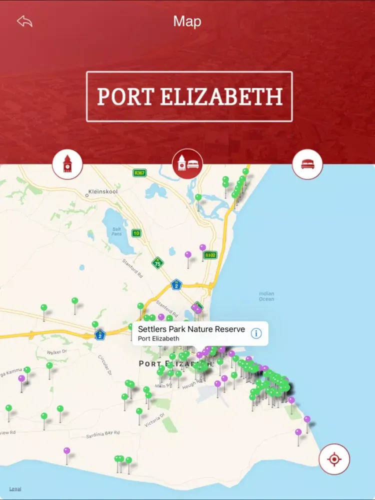 Ảnh chụp màn hình của Port Elizabeth Tourist Guide iPad 
