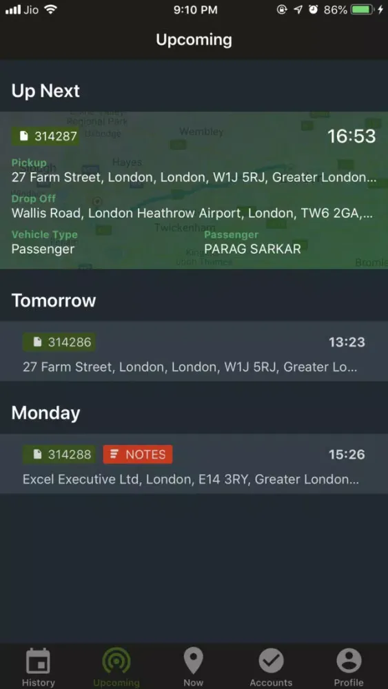 Travelserve Driver Screenshots