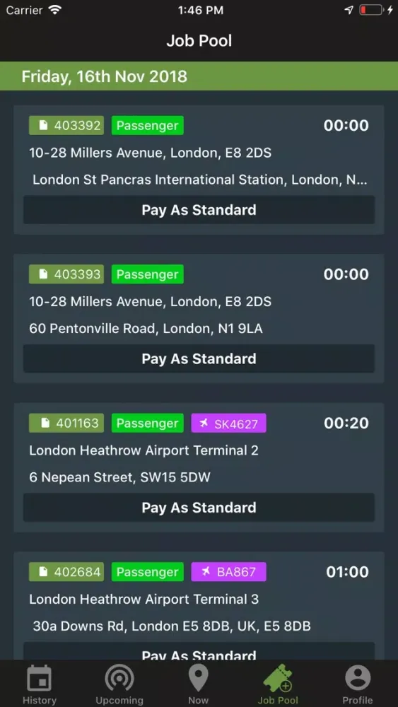Travelserve Driver Screenshots