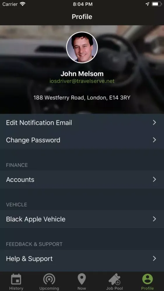 Travelserve Driver Screenshots