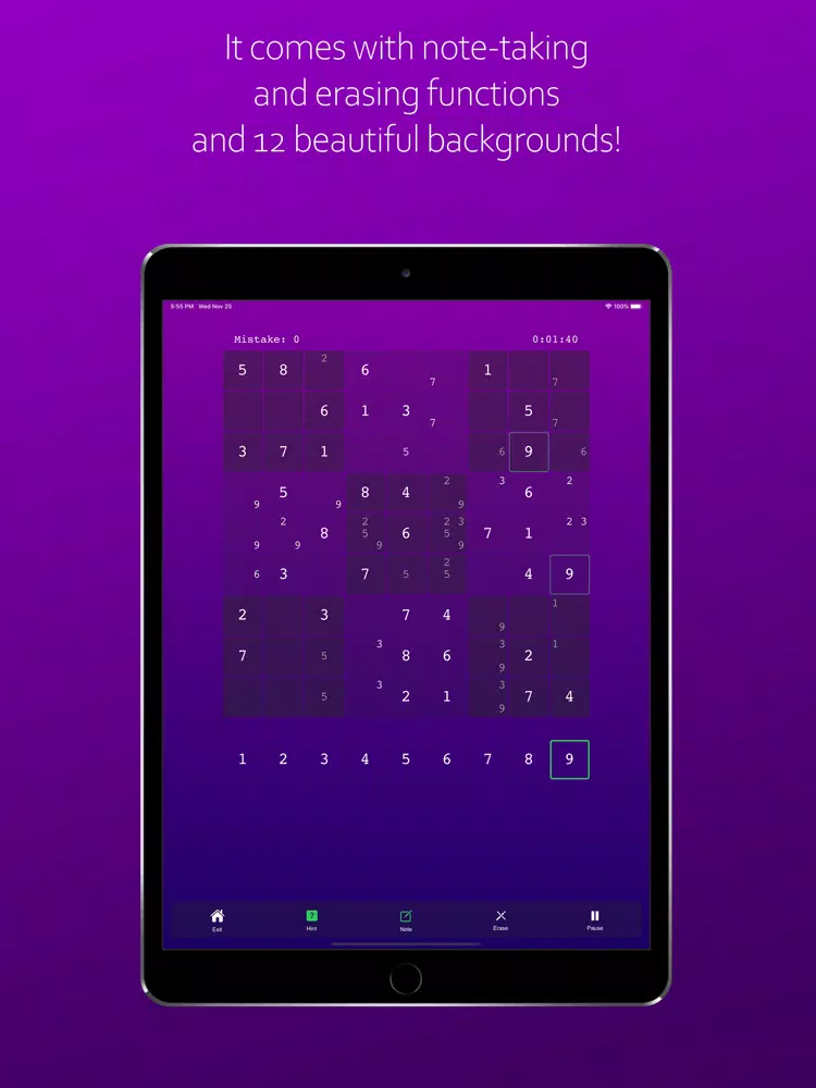 Daily Challenge Sudoku iPad  Screenshots