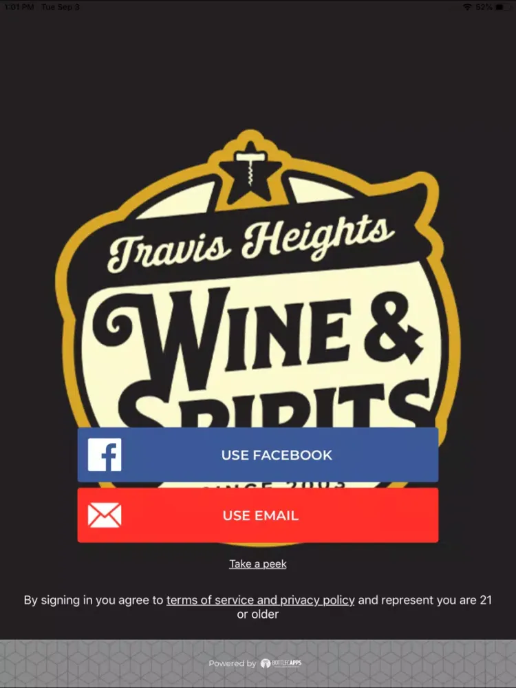 Ảnh chụp màn hình của Travis Heights Wine & Spirits iPad 