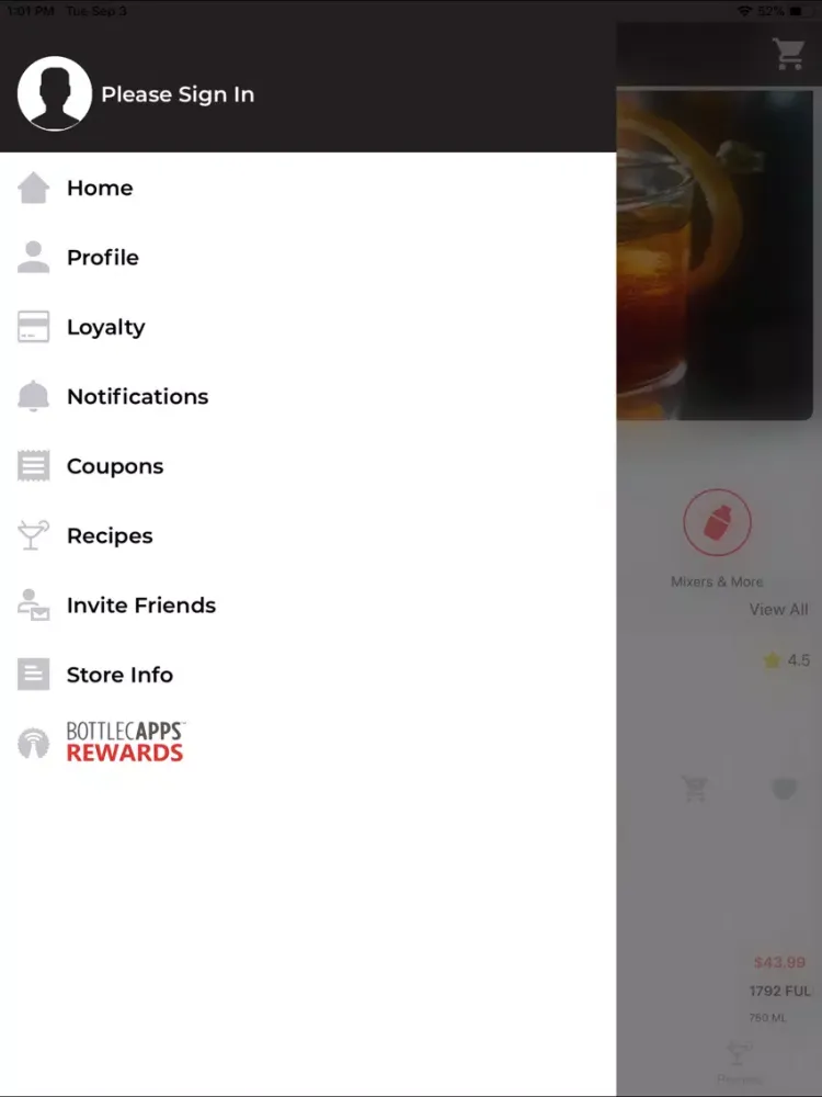 Ảnh chụp màn hình của Travis Heights Wine & Spirits iPad 