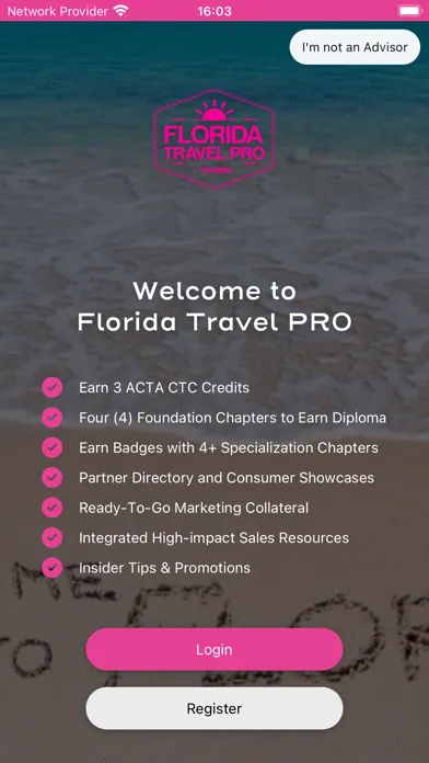 Zrzuty ekranu Florida Travel PRO