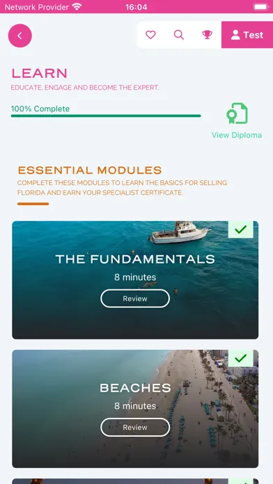Zrzuty ekranu Florida Travel PRO