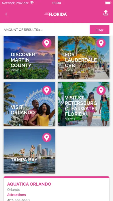 Zrzuty ekranu Florida Travel PRO