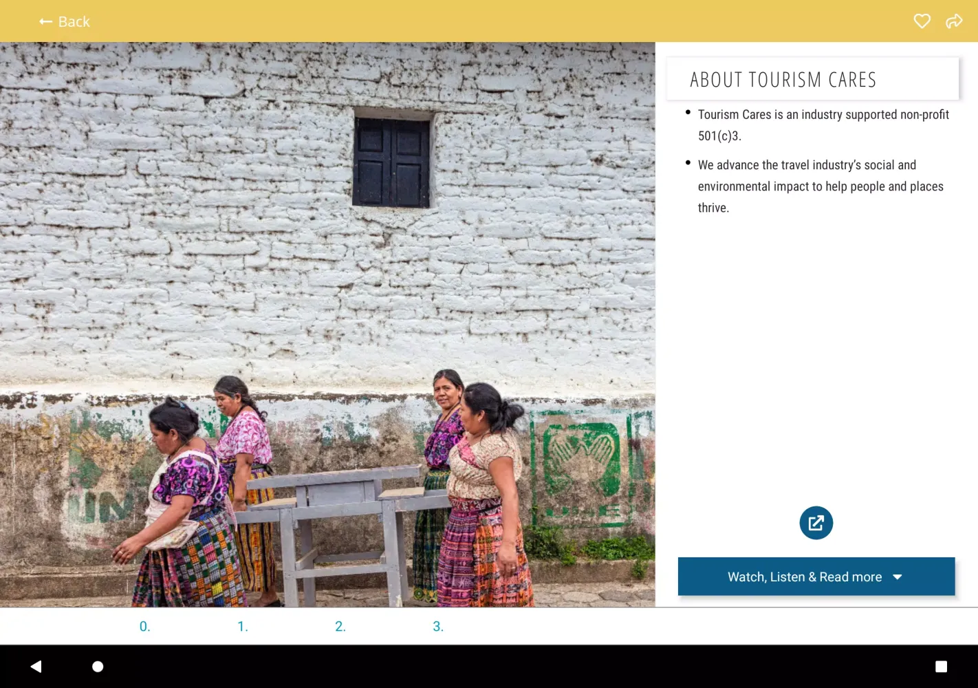 Tourism Cares MTP Screenshots
