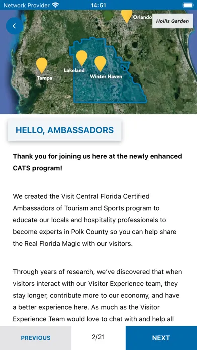 Capturas de pantalla de Visit Central FL CATS