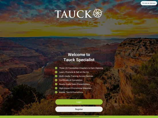 Tauck Specialist iPad  Screenshots