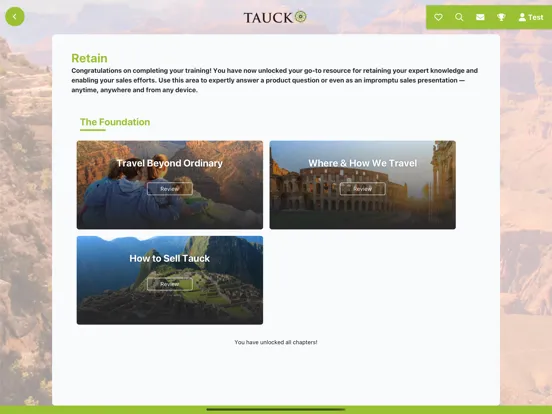 Tauck Specialist iPad  Screenshots