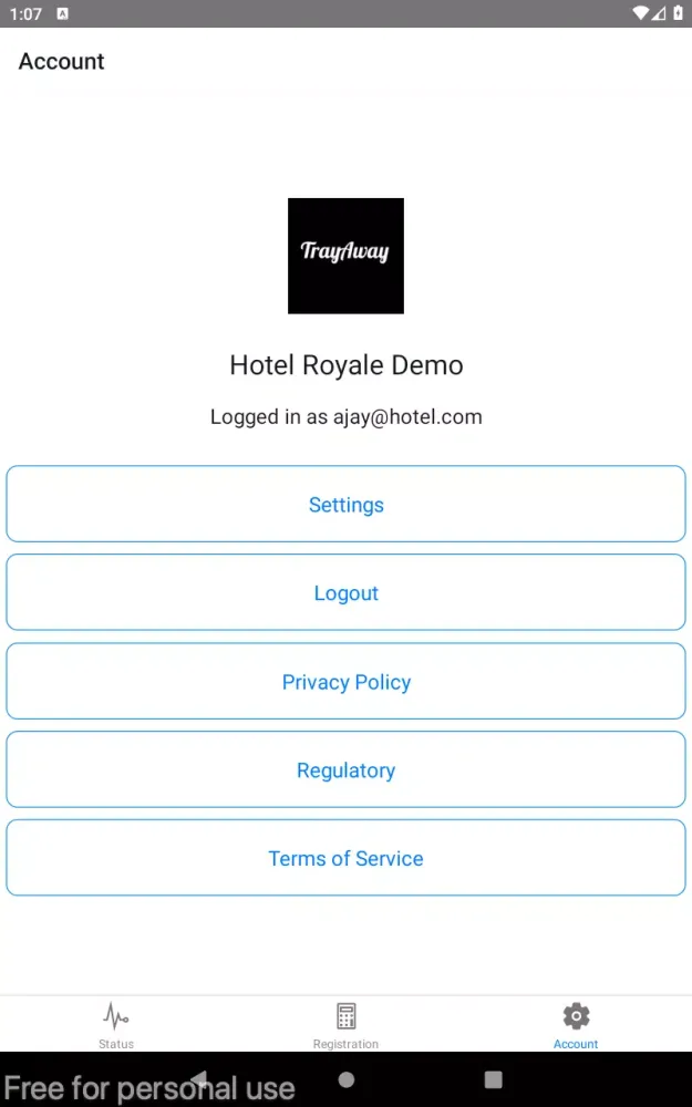 Screenshot di TrayAway Pro